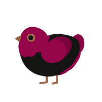 (unnamed), a black and maroon chicken with a head pattern