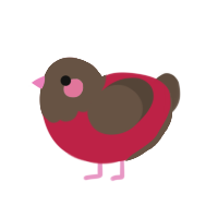 (unnamed), a crimson and bark chicken with a head pattern