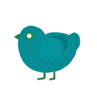 xxy teal, a teal chicken with a lace pattern