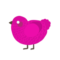 (unnamed), a fuchsia chicken with a lace pattern