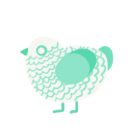 (unnamed), a white and turquoise chicken with a lace pattern