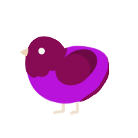 (unnamed), a amethyst and wine chicken with a head pattern