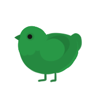 Viridian Forest, a viridian chicken with a head pattern