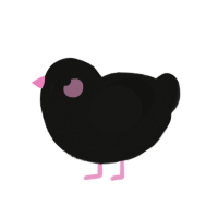 (unnamed), a black chicken with a double-lace pattern