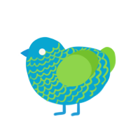 (unnamed), a cerulean and grass chicken with a lace pattern