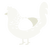 A white chicken with a half-lace pattern