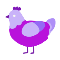 (unnamed), a amethyst and lilac chicken with a head pattern