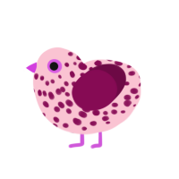 (unnamed), a rose and wine chicken with a speckle pattern