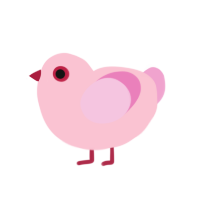 Berry Pink, a rose and pink chicken