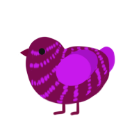 (unnamed), a wine and amethyst chicken with a bar pattern