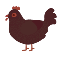 Crowley, a tumblr chicken with a double-lace pattern