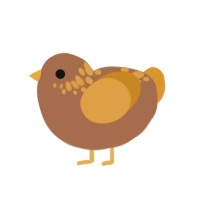 (unnamed), a brown and orange chicken with a neck-speckle pattern