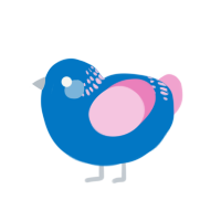 (unnamed), a sapphire and pink chicken with a neck-band pattern