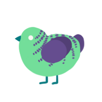 Racing Gumdrop, a spring and overcast chicken with a half-bar pattern