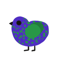 (unnamed), a indigo and viridian chicken with a speckle pattern