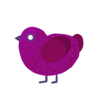 Dawnshade, a plum and wine chicken with a double-lace pattern