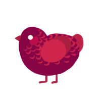 Hot Sauce, a maroon and crimson chicken with a half-lace pattern