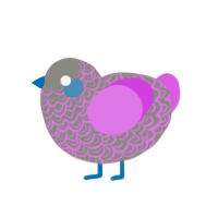 (unnamed), a ash and orchid chicken with a double-lace pattern