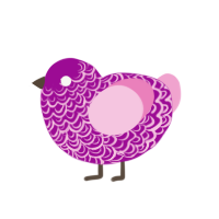 (unnamed), a plum and pink chicken with a double-lace pattern