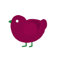 Boquet, a maroon chicken with a lace pattern