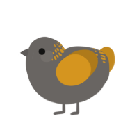 (unnamed), a grey and ochre chicken with a neck-band pattern