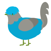 (unnamed), a cerulean and ash chicken with a head pattern