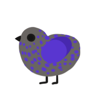 (unnamed), a grey and indigo chicken with a speckle pattern