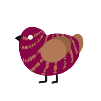 (unnamed), a maroon and brown chicken with a bar pattern