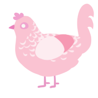 (unnamed), a rose chicken with a half-lace pattern