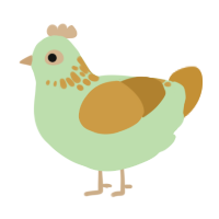 (unnamed), a gluppy and gold chicken with a neck-speckle pattern