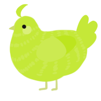 (unnamed), a lime chicken with a bar pattern