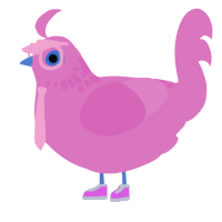 HOT TO GO, a viridian chicken with a neck-speckle pattern