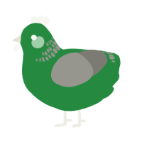 (unnamed), a viridian and ash chicken with a neck-band pattern