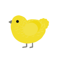 squeakY toY, a yellow chicken with a half-lace pattern