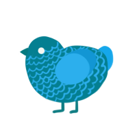 Lupine, a sea and sky chicken with a lace pattern