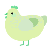 Printemps, a apple and gluppy chicken with a half-lace pattern