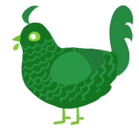 (unnamed), a leaf and viridian chicken with a lace pattern