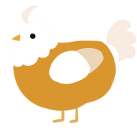 (unnamed), a orange and cream chicken with a head pattern