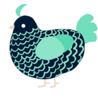 Lunar, a tumblr and mint chicken with a lace pattern