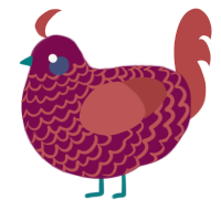 (unnamed), a wine and red chicken with a lace pattern