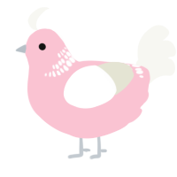 (unnamed), a rose and white chicken with a neck-band pattern