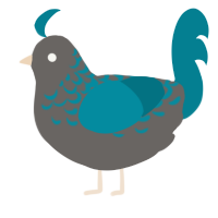 (unnamed), a grey and sea chicken with a half-lace pattern