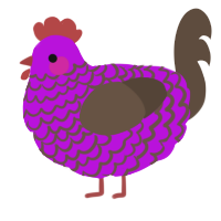 Marie Valerie, a amethyst and bark chicken with a lace pattern