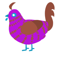 (unnamed), a amethyst and russet chicken with a bar pattern