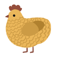 (unnamed), a honey and gold chicken with a lace pattern