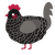 Kevin Reynolds, a sable and grey chicken with a lace pattern