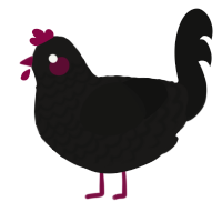 (unnamed), a sable and black chicken with a lace pattern