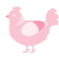 Rosalie, a rose chicken with a neck-band pattern