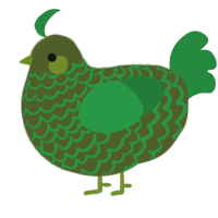 (unnamed), a olive and viridian chicken with a lace pattern