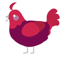 (unnamed), a wine and crimson chicken with a head pattern